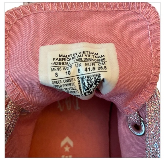 NWOT CONVERSE All-Star Low-Top Sneakers Woman’s 10 Men’s 8 - Picture 4 of 5